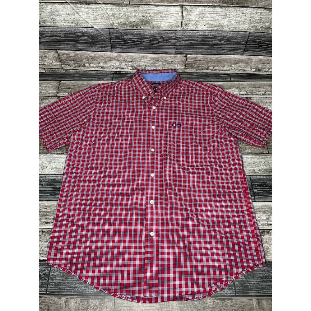 Chaps Mens Button-Down Short Sleeve Comfort-Fit